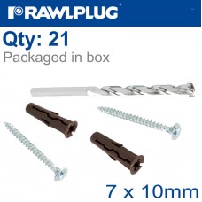 CURTAIN POLE KIT UNO07X10 WITH SCREWS AND 7MM DRILL BIT